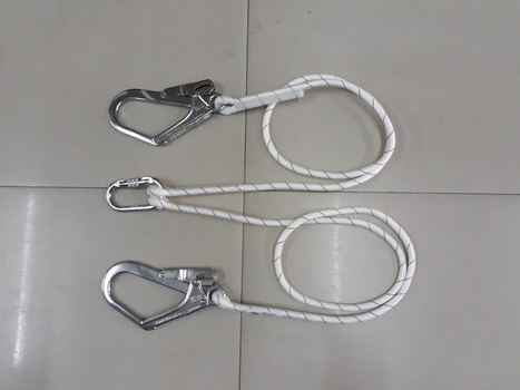 เชือกช่วยชีวิต สายช่วยชีวิต Lanyard lifeline 2 hook ms-552